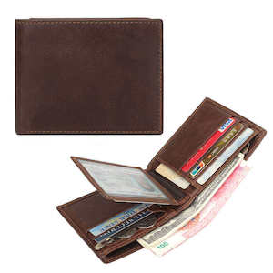 Bifold Leather Wallet with Multiple Card Slots