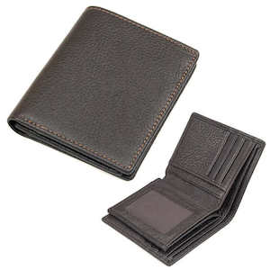 Mens Wallets: Men's Genuine Leather Wallet - Vertical