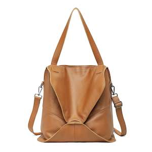 Soft Leather Tote Bag – Large Capacity Shoulder & Crossbody