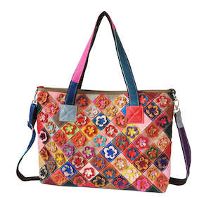 Tote Bags: Unique Colorful Leather Tote Bag - Perfect for Every Occasion