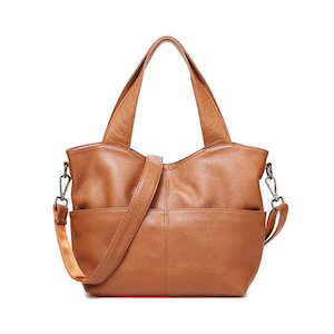 Tote Bags: Leather Tote Handbag - Versatile Shoulder Bag