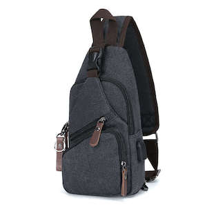 Travel Bum Bags Sling Bags: Canvas Crossbody Sling Bag | USB Charging Chest Bag