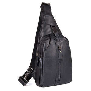 Stylish Leather Chest Bag - Versatile Sling Bag