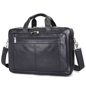 Briefcases: Men's Large Capacity Leather Laptop Bag – Ideal for Business Travel