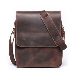 Shoulder Bags: Vintage Leather Crossbody Bag – Small Messenger
