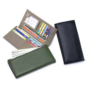 Leather Long Wallet – Slim Bifold Card Holder