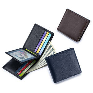 Wallets: Men’s Leather Wallet – Slim Bifold Card Wallet
