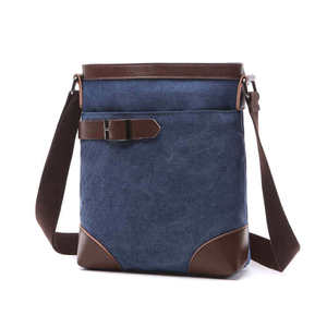 Sale: Canvas Crossbody Bag with Leather Trim