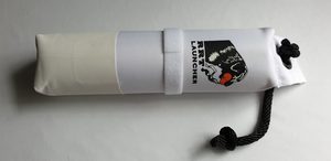 White Canvas Feather Pocket Throw