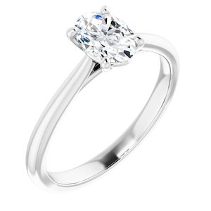 3/4ct Oval Shape Lab Grown Diamond Solitaire Engagement Ring