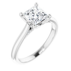 1.25ct Princess Cut Lab Grown Diamond Solitaire Engagement Ring