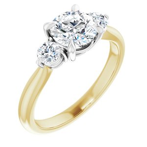 1.30ct Carat Round Shape Lab Grown Diamond Three Stone Ring