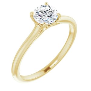 Moissanite Rings: 1/2 Carat Love Heart Round Brilliant Moissanite Engagement Ring