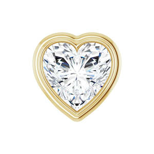 Moissanite Pendants And Necklaces: 3/4ct Carat Heart Moissanite Pendant