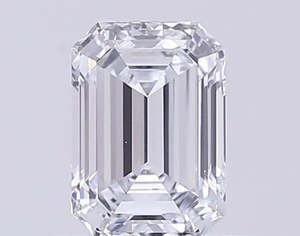 Diamonds: 0.51ct Emerald Lab Grown Diamond (Colour F, Clarity VS1, IGI Certified)