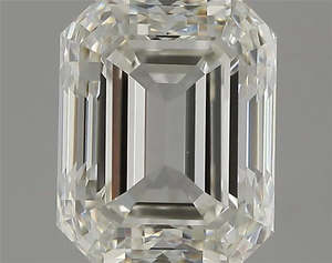 Diamonds: 1.51ct Emerald Natural Diamond (Colour J, Clarity VVS1, GIA Certified)