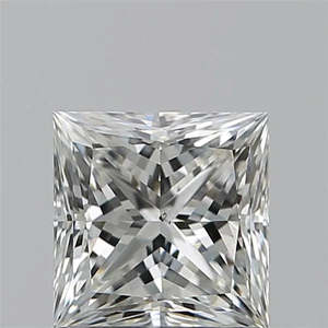 Diamonds: 1.00ct Princess Natural Diamond (Colour F, Clarity VS2, Cut VG, IGI Certified)
