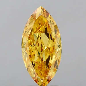 Diamonds: 3.80ct Marquise Lab Grown Diamond (Colour Fancy Vivid Yellow, Clarity VS2, IGI Certified)