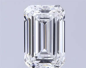 Diamonds: 2.47ct Emerald Lab Grown Diamond (Colour E, Clarity VVS1, IGI Certified)