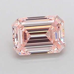 1.04ct Emerald Lab Grown Diamond (Colour Fancy Light Pink, Clarity VVS2, IGI Certified)