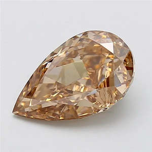 4.52ct Pear Lab Grown Diamond (Colour Fancy Light Brown, Clarity VS2, IGI Certified)