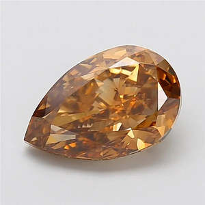 Diamonds: 4.00ct Pear Lab Grown Diamond (Colour Fancy Brown, Clarity VS2, IGI Certified)