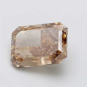Diamonds: 4.06ct Radiant Lab Grown Diamond (Colour Fancy Light Brown, Clarity VS1, IGI Certified)