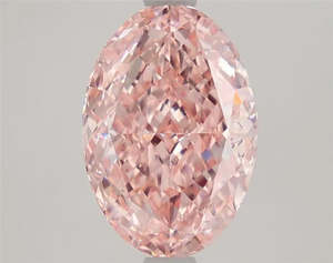2.76ct Oval Lab Grown Diamond (Colour Fancy Vivid Pink, Clarity VVS1, IGI Certified)