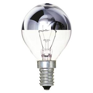 Lustre Golfball: E14 240V 40W CROWN SILVER LUSTRE