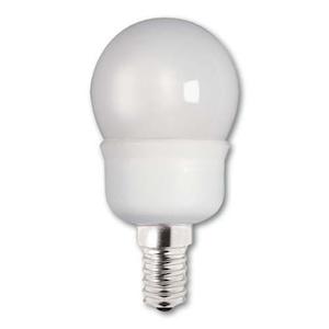 Lustre Golfball Cfl: E14 240V 7W LUSTRE Warmwhite 8,000 Hour Life