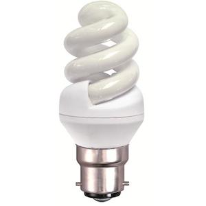 Spiral: B22D Spiral 7W Warmwhite 10,000 Hour Life