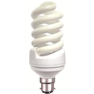 Spiral: B22D Spiral 240V 25W Warmwhite 10,000 Hour Life