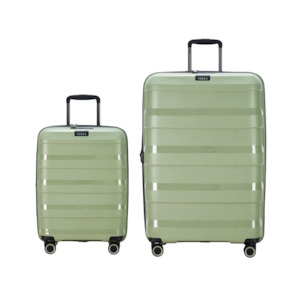 Luggage Sets: Tosca Comet Collection luxury Polypropylene hard case luggage set 78cm/55cm TCA200-Sage Green