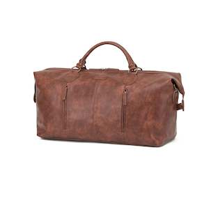 Overnight Bags: Tosca 65cm Vegan Leather Overnight Travel Bag VG001 Brown