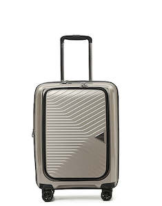 Hardside Luggage: Tosca 55cm-H Space-X Collection Polypropylene Top-Lid opening Carry-on Laptop-trolley case TCA100C Champagne