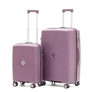 On Sale: Gino Borelli Kai iwi Collection Polypropylene hard side 2-pce set 76cm/55cm trolleys GB2402 Purple