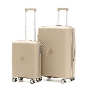 Gino Borelli Kai iwi Collection Polypropylene 2-Pce set trolleys 76/55cm GB2402-Sandstone
