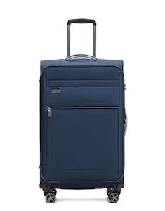 Tosca 70cm-H Navy Vega Collection luxury softside checked trolley luggage TCA720B