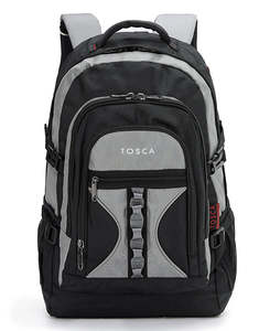 School Backpacks: Tosca 58cm-H Multi-compartment 50L Backpack TCA940-Black-Grey