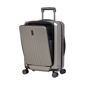 Carryon Luggage: Eminent - Carry On 55cm - Champagne Top lid Front Opening design Hardside Trolley case with USB port KK50C