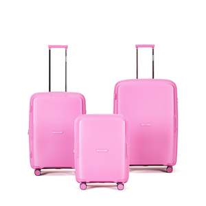 Hardside Luggage: Tosca Bel-Air Collection Polycarbonate luxury Trolley cases-Full set 76/66/54cm TCA510-Pink set
