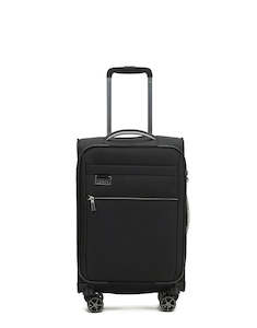 Carryon Luggage: Tosca 55cm-H Black Vega Collection softside carry-on trolley luggage TCA720C