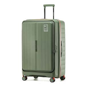 Tosca Cruiser Collection polypropylene front access trolley case TCA875A Khaki-orange trim