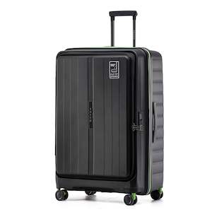 Tosca Cruiser Collection polypropylene front access trolley case TCA875A Black-Lime trim