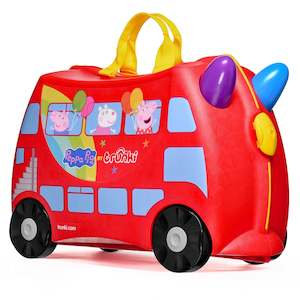 TRUNKI Kids ride-on hard side carry on suitcase T0641 Peppas Arty Bus
