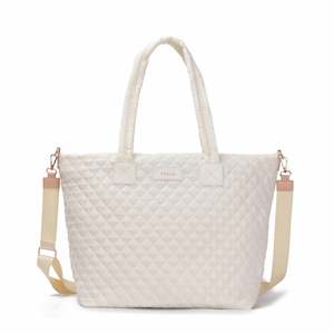 Tosca Metro Collection fashion quilted large travel tote MET980-Mushroom