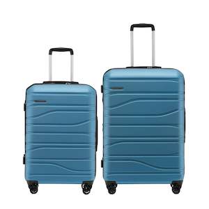Luggage Sets: New Zealand Luggage Franz Josef Collection hard side ABS Trolley luggage set 77cm/67cm SS604-Lake Blue