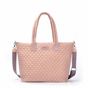 Tosca Metro Collection fashion quilted large travel tote MET980-Mauve