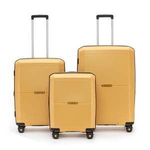 Clearance: Tosca Globetrotter Collection-Full set of luxury Polypropylene trolley cases 76/66/52cm TCA575-Gold full set