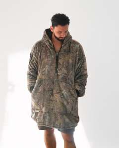 Adults Blanket Hoodies: ADULT BLANKET HOODIE - CAMO GREEN